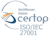 Certifieringsmärke från Certop, ISO/IEC 27001